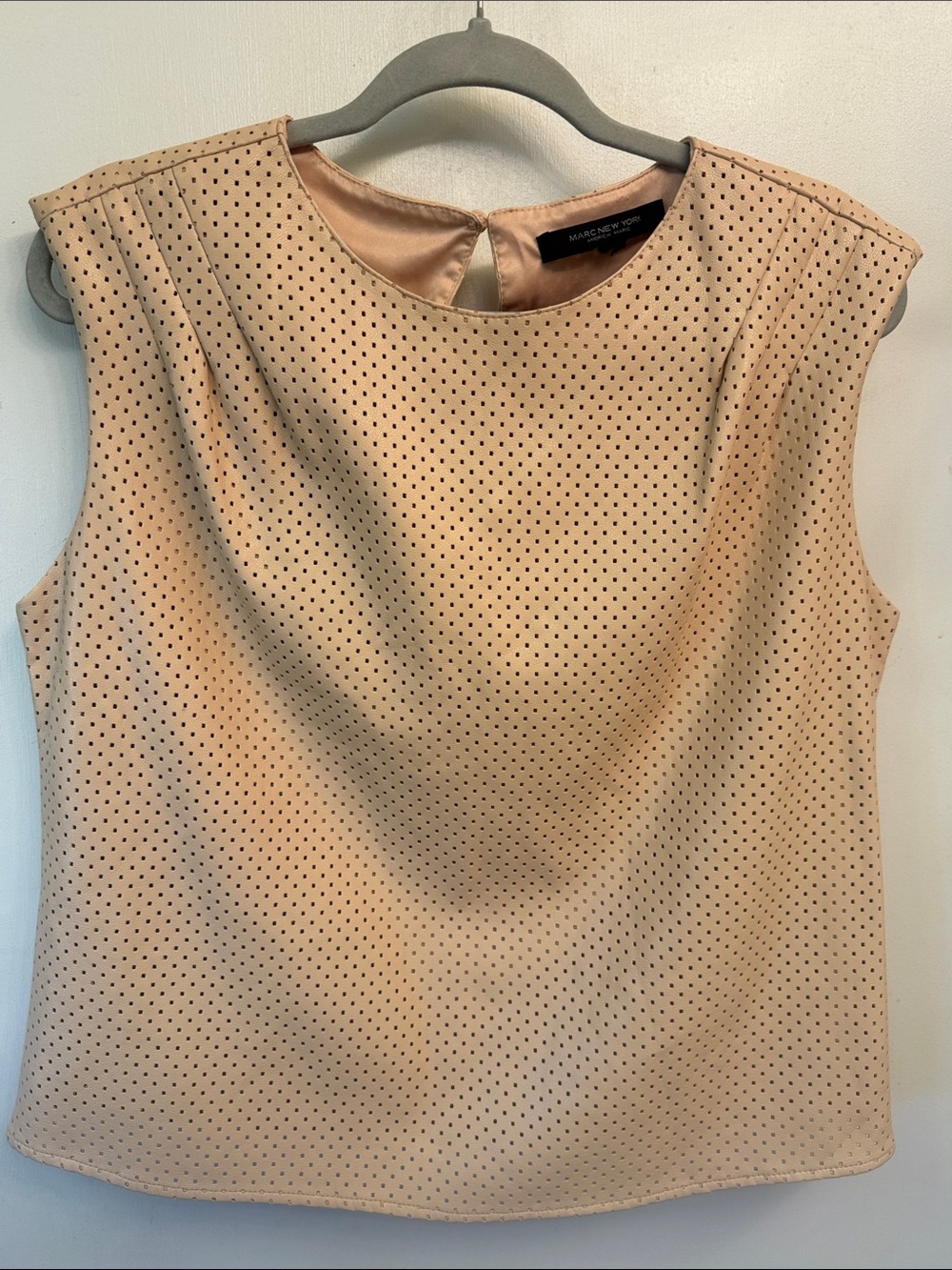 Marc New York Blush Pink symmetrical cuts Sleeveless Top